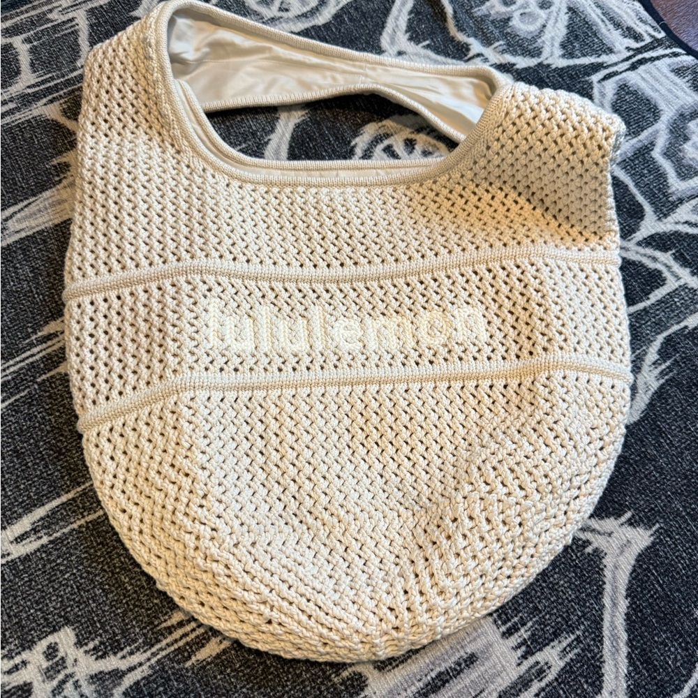 Lululemon Cotton Crochet Shoulder Bag